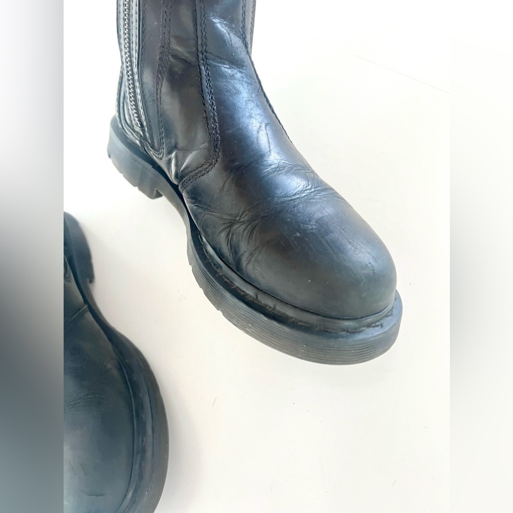 Dr. Martens Black Leather Side-Zip Ankle Boots - Picture 9 of 16
